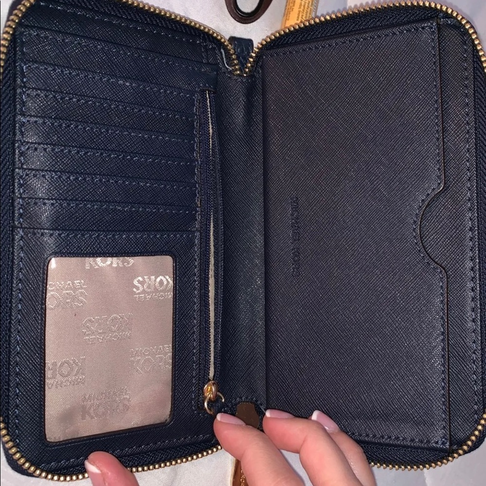 Michael Kors Navy Wristlet